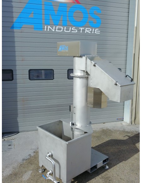 Elevateur vis - broyeur a fruit a/lavage