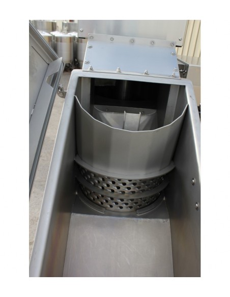Elevateur vis - broyeur a fruit a/lavage