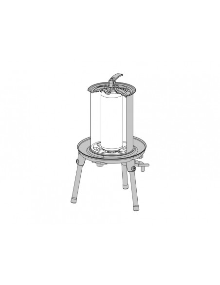 Presse Hydrau. 20 Lt en acier inoxydable