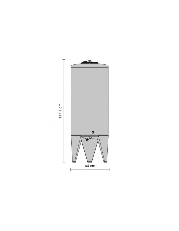 CUVE 100 LT FERMEE  D.440 FOND CONIQUE