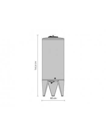 CUVE 525 LT FERMEE  D.820 FOND CONIQUE 2