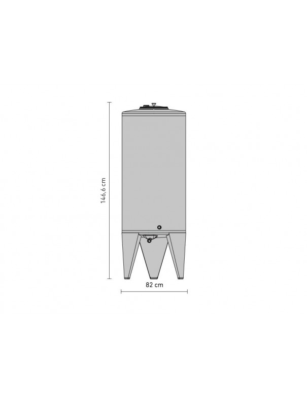 Cuve de fermentation alimentaire rectangulaire de 100 litres