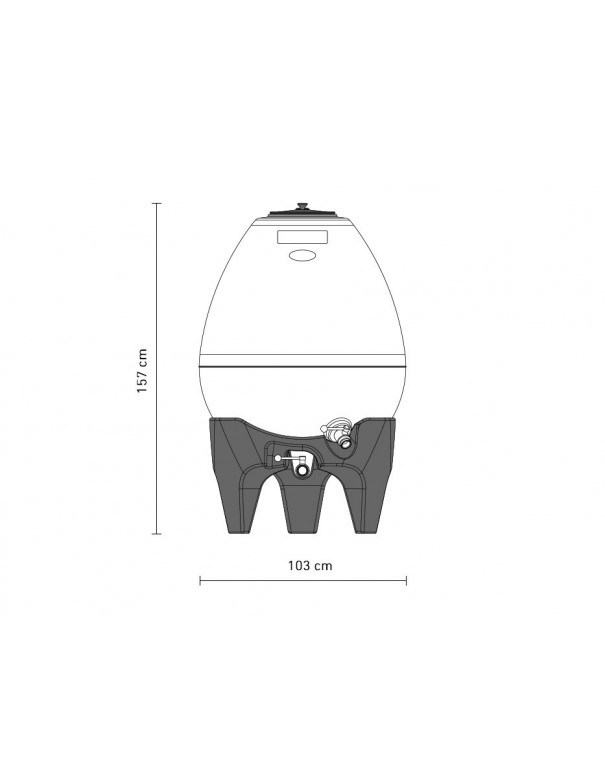 CUVE PE OVOIDE 600 L CUVE PE OVOIDE 600 L
