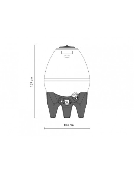 CUVE PE OVOIDE 600 L