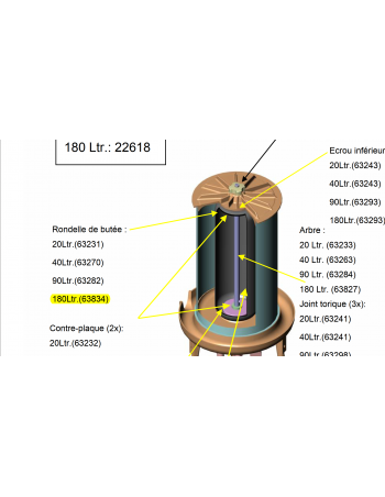 Rondelle de butée hydropress 180L Speidel