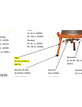 Pied Hydropress 20/40/90L Speidel