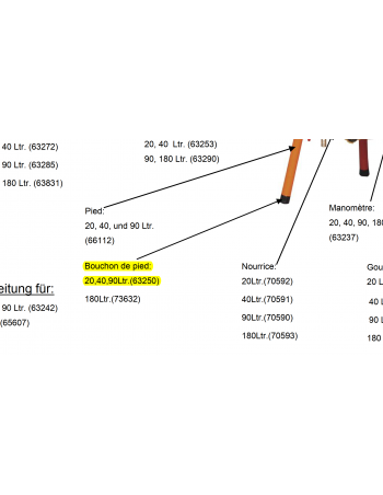 Bouchon pied Hydropress 20/40/90L Speidel