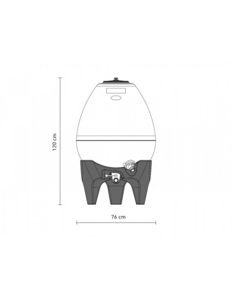 CUVE PE OVOIDE 250 L
