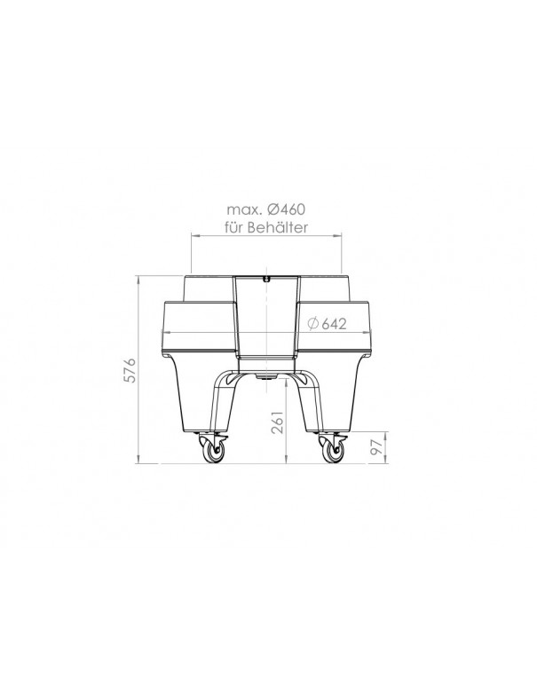 Socle à roulettes pour cuves de...